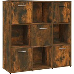 Vidaxl Grāmatu skapis Smoked Oak 90 x 30 x 90 cm Koks Materiāls