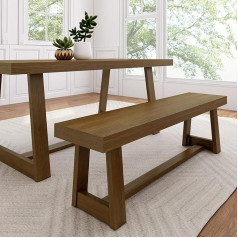 ‎Plank+Beam Maxwood Furniture 1524mm Ēdamistabas pusdienu sols pekanskābardis Tērauda slīpēta stieple