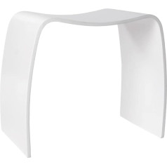 Kadima Design Araga zemais koka taburete balta 31 x 47 x 45 cm
