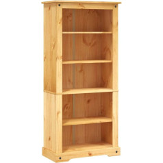 Vidaxl 5 līmeņu grāmatu plaukts Display Shelf Storage Cabinet Mexican Pine Corona Range