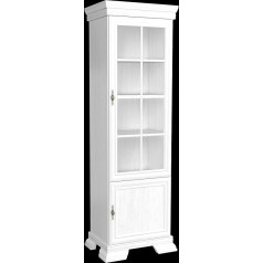 Furniture24 Kora KRW1 stāvoša vitrīna viesistabas skapis ar 2 durvīm (Andersen priedes)