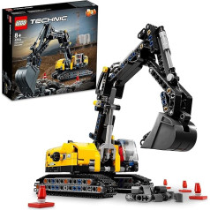 Lego 42121 tehniskais hidrauliskais ekskavators, 2-in-1 modelis, celtniecības transportlīdzeklis, ekskavatora rotaļlieta no 8 gadiem, celtniecības rotaļlieta
