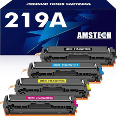 219A 219X MFP 3302FDWG Toneris: Savietojams aizvietotājs: HP 219A 219X priekš Color Laserjet Pro MFP 3302FDW 3302SDW 3302FDW 3302FDN 3302FDNG 3302FDWG 3302FDWG 3302SDWG 3202DN 3202DW W2190A Black Cyan Magenta 4-pack of