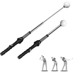 GYZGirlover Einziehbare Golfschwung-Trainingshilfe, Korrektur-Gestiker-Trainingshilfe, tragbarer Schwungtrainer, Golfgriff-Trainingshilfe für Indoor-Übungen, Aufwärmen, Tempo, Chipping, Schlagtraining