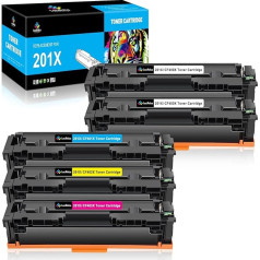 LeciRoba 201X CF400X priekš HP 201X 201A CF400X CF400A CF401X CF401A CF402X CF402A CF403X CF403A Tonera kasetnes priekš HP Color Laserjet Pro M252dw M252n MFP M277dw M277 M277 M22 74n 74n M77c6 M277n