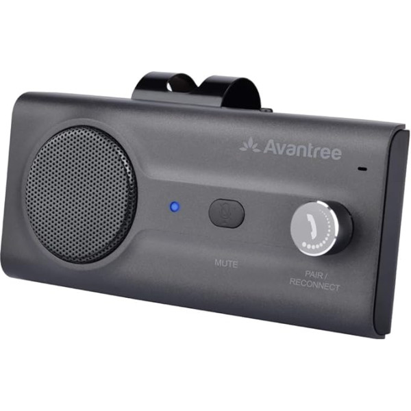 Avantree CK11 NEW Bluetooth brīvroku autokomplekts, savienojams ar Siri un Google palīgu, automātiski ieslēdzas un izslēdzas, bezvadu brīvroku skaļrunis automašīnā, 2 W jaudīgs skaļrunis, divu saišu savienojums un stiprinājums uz viziera