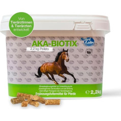 NutriLabs Aka-Biotix Minerālvielu granulas zirgiem 2,2 kg - Minerālvielu papildbarība zirgiem - Psyllium Husks Horse - Zirgu veselības produkti - Zirgu minerālvielas - Izkārnījumi Ūdens zirgiem