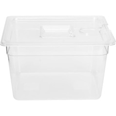 11L Sous Vide konteiners, saliekams, ar eņģēm, 265 x 325 x 200 mm, Sous Vide konteiners ar vāku, pārtikas klases PC materiāls cirkulatora virtuves katlam