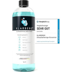 KLARBERG® ultraskaņas tīrītāja koncentrāts, ļoti efektīvs šķidrums ultraskaņas tīrīšanas ierīcei, piemērots kā spīdīgu stiklu tīrītājs, juvelierizstrādājumu tīrītājs, zobu tīrītājs, arī pulksteņu, monētu un citu detaļu t