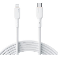 Cb-scl2 balts silikona kabelis zibens-usb c | usb power delivery usb-pd | 1,8m | 27w | 3a | mfi apple