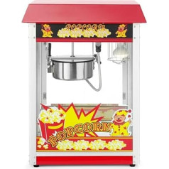 HENDI popkorna mašīna, popkorna automāts, ar atvilktni drupatām, 230 V, 1500 W, 560 x 420 x (H) 770 mm, alumīnijs, sarkans