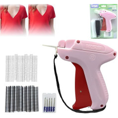 Apģērbu ātrās fiksācijas ierīce, mini ātrās labošanas apģērbu šujmašīna, tūlītējas pogas apģērbu savienotājs, apģērbu marķēšanas pistole, mikro marķēšanas dūrienu rīks apģērbiem (rozā)