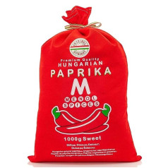 Menol Spices Authentischer Ungarische edelsüß Paprikapulver (Süß 1000g) Spitzenqualität für Feinschmecker, Hergestellt in der Gegend von Szeged, Ungarn, Leuchtend paprikas puve