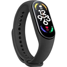 Xiaomi Mi Smart Band 7 1,62 collu AMOLED displejs fitnesa aktivitāšu izsekotājs, SpO2 izsekošanas miega un sirdsdarbības uzraudzība, 120+ treniņu režīmi, 14 dienu akumulatora darbības laiks, 5 ATM, lietotne Mi Fit, melns, melns