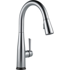 Delta Faucet 9113T AR DST Essa vienkājainais ievelkamais virtuves maisītājs ar Touch2O tehnoloģiju un magnētisko piekabi, arktiskā nerūsējošā krāsā Delta Faucet