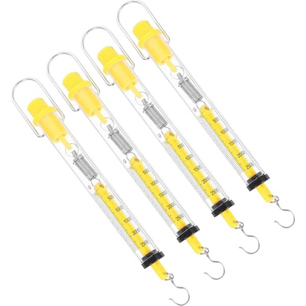 SOLUSTRE 12 Stk Federwaage Newtonmeter Doppelt Beschriftete Wirtschaft Kühlschrank Reinigungsset Newton Kraftmesser Industrieller Maßstab Feder Waage Tragbar Plastik Instrument