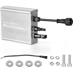 DEWIN Saules mikro invertors, 300 W saules fotoelementu jaudas savienojuma mikro invertors IP65 ūdensnecaurlaidīgs MPPT invertors ar līdzstrāvas pieslēgumu DC 10,8 V līdz 30 V saules paneļu balkona elektrostacijai