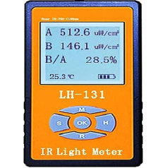 Tönungsmesser für Fenster LH-129 LH-131 Infrarot-Lichteinstrahlungs-Leistungsmesser-Tester, Radiometer LED-Lichtintensitäts-Sonnenlichtmessgerät für Autofenstervorhänge(LH-131(760-1100nm))