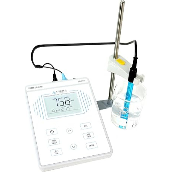 Apera Instruments PH700 pH mērītājs, darbagalds, 0.01 Genauigkeit, 1-3 Punkt Kalibrierung, Temperatur, inkl. Elektrode