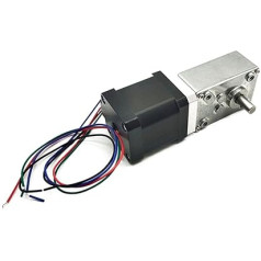 4. 2līdz 12V. Trittwerksmotoren 2 4V DC. Wurm Stepper Gangmotor selbsthemmende Mini-Getriebe Wurm-Reduktionsgeschwindigkeitsreduzierer (izmērs : Ratio 1-49, krāsa : B iepakojums)