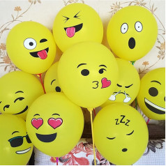 Premium baloni Hēlija baloni Emoji balons, kas izgatavoti no dabīgām izejvielām Dzimšanas dienas svinības Bērnu dzimšanas diena Happy Birthday Decoration Dzeltena krāsa