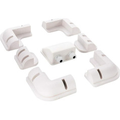 HISUNAGE 7PC saules paneļu kronšteini White Solar Panel Brackets Rectangular Set Free Corner Bracket for Boats, Caravans, Marine, Motorhomes utt.