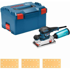 Bosch Professional Schwingschleifer GSS 280 AVE (350 Watt, Zusatzhandgriff, 3x Schleifblatt für Holz, in L-BOXX 238), 0601292901