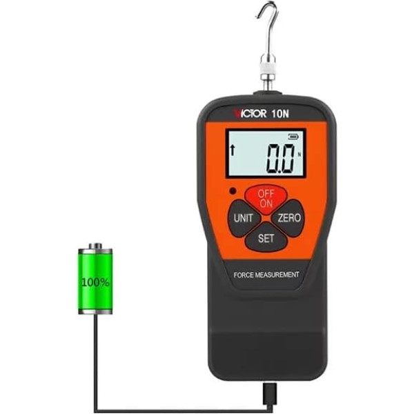 YuqiaoTime Victor 10N/50N/100N/200N/300N/500N Vienkāršs push-pull digitālais spēka mērītājs (Victor 100N)