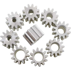 RLLHHGH Kegelradgetriebe aus Karbonstahl, 1 Stück, Aluminiumlegierung, 1 m, 10 Zähne, 11 Zähne, 12 Zähne, Motorwellen-Ritzel, Teile 3-8 mm Lochzubehör (6,35 mm, 12 Zähne)