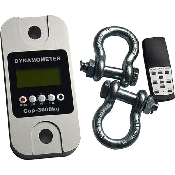 OUTFYT Hochpräzise Infrarotsteuerung Spannmesser Wireless English Version-Dynamometer mit Schäkel for den Industriegebrauch,PräZise Und Effiziente Kraftmessung(10 Tones with Shackle)