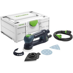 Festool zobu orbitālā slīpmašīna RO 90 DX FEQ-Plus Rotex (ar FastFix slīpēšanas disku, slīpripas, aizsargplāksni), iepakojumā