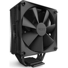 Nzxt T120 gaisa dzesētājs - RC-TN120-B1 - CPU gaisa dzesētājs - 120 mm PWM ventilators - Tiešā kontakta tehnoloģija - 4 vara siltumcaurules - Iespējams 2 - Piemērots Intel un AMD ligzdām - Melns