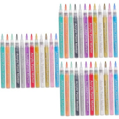 ‎Minkissy 36 gab Nail Art Pencil Manikīrs Pointed zīmuļi Line Drawing Nagu Pildspalvas Nagu Polija Pildspalvas Nagu Māksla Pencil Zīmēšanai Nagi Girl Woman Akrila Akvareļu Pencil