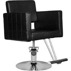 Activeshop HS33 Hairdressing Chair with Chrome Base and Height-Adjustable Barber Hairdressing Chairs Black