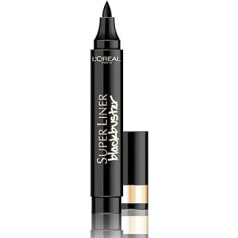 L'oréal Paris Super Liner Blackbuster, melns, precīzs acu laineris ar intensīvu krāsu, ideāli piemērots platiem acu kontūriem un ekstrēmākam grimam, noturīgs līdz 24 stundām, 1 iepakojums (1 x 2,5 ml)