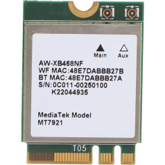 Estink Mt7921 Ngff M.2 karte, 2,4GHz 5GHz Dual Band WiFi karte, 1800Mbps ātrgaitas pārraide, Plug and Play, augstas kvalitātes shēmas karte, izturīga pret nodilumu, piemērota Windows 10 11