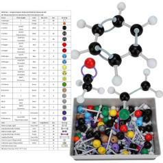 Dioche 267 Pieces Atom Link Model Chemistry Electron Orbit Structure Set, Atom Molecular Models Left Teaching Kit Inorganic Structures for Teachers Students Chemistry Lessons