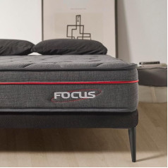 Naturalex Focus matracis 140 x 190 cm HQ Aukstās putas Ultradimensionāli stabils latekss Ergonomisks 7 zonu ķermenim draudzīgs atbalsts AirFresh gaisa cirkulācija Pret spiediena punktiem Ražots ES