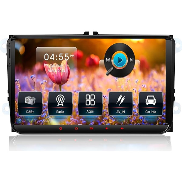 DAB+ auto radio VW Golf 5 6 T5 Polo Sharan Passat Tiguän,[Android 13.0 4GB + 64GB 2.0GHz] CAWELL 9 collu HD Double DIN radio ar DAB+/4G/Navi/Bluetooth WiFi/GPS/RDS/USB/FM/SD/RCA CarPlay