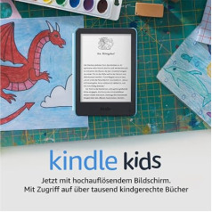 Kindle Kids (2022. gada iznākums) | Ietver vāku, piekļuvi vairāk nekā tūkstoš grāmatām un 2 gadu bezrūpīgu garantiju | Space Whale