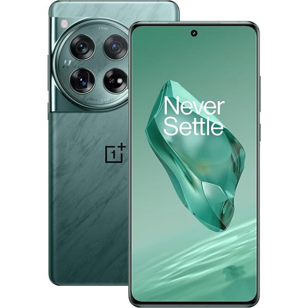 OnePlus 12 5G 16GB RAM 512GB SIM kartes bezmaksas viedtālrunis ar Hasselblad kameru 4. paaudzes viedtālruņiem - 2 gadu garantija - Flowy Emerald