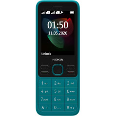 Nokia 150 Versija 2020 Funkcionālais tālrunis (2,4 Zoll, 4 MB interner Speicher (ar iespēju palielināt līdz 32 GB uz MicroSD kartes), 4 MB RAM, Dual SIM) Zilā krāsā