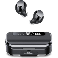 Lekaby Bluetooth austiņas, In-Ear austiņas Bluetooth 5.3 ar 48H HiFi Stereo, 2024 Bluetooth austiņas ar 4 ENC mikrofoniem, IP7 ūdensizturīgas austiņas ar LED displeju, USB-C austiņu skārienvadība