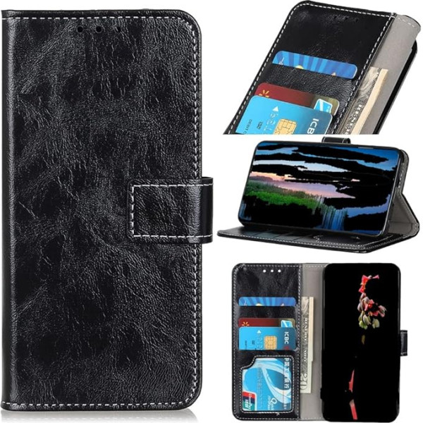 Savienojams ar Asus Zenfone 3 Max zc553kl (5.5) Aizsargvāciņš Stand Tilt Book Gel TPU Soft Eco Leather Wallet (Black)