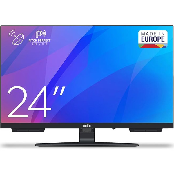 Cello C2424SH 24 collu HD LED televizors ar bezrāmju trīskāršu uztvērēju (DVB-C/-S2/-T2) Ideāli piemērots nelielām telpām [2024]