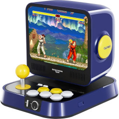 RETRO STATION Capcom Arcade konsole, iepriekš instalētas 5 Street Fighter sērijas spēles un 5 Mega Man sērijas spēles, 20 cm LCD monitors, izšķirtspēja 1024 x 768