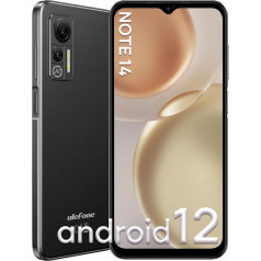 Ulefone Note 14 Mobile Phone Without Contract, 7GB + 16GB/128GB Expandable, 6.52 Inch HD+ Display 4500mAh 8MP + 5MP, Android 12 Cheap Smartphone, Dual SIM 4G Simlock-free Mobile Phones, 3 Card Slots,