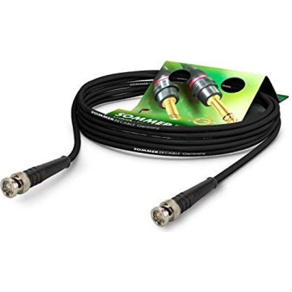 SommerCable Video 75 Ω - HD/3G/6G12-SDI / 4K-UHD SC Vector 0.8/3.7 ar BNC/BNC 6G Hicon Black (25 m) - Ražots Vācijā, Sommer Cable