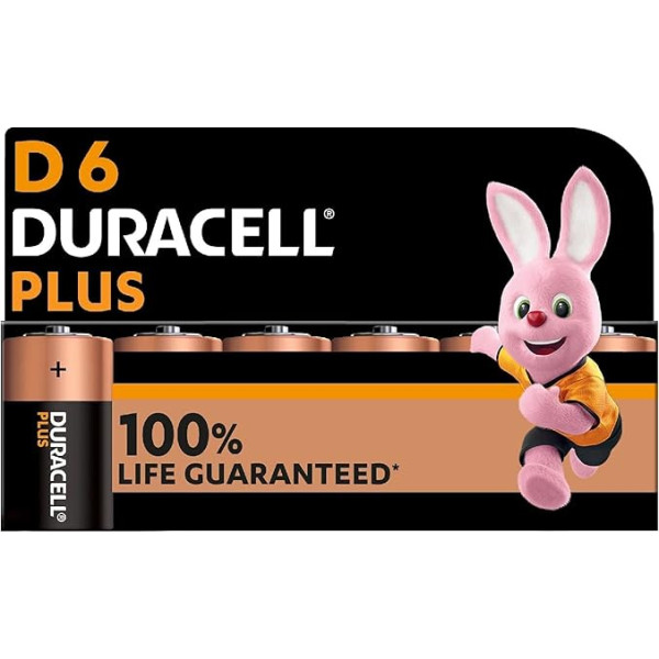 DURACELL Plus Power MN1300 Mono D LR20 baterijas, 4 gab.