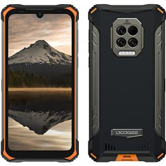 DOOGEE S86 Pro āra viedtālrunis bez līguma, infrasarkano staru termometrs, 8500 mAh akumulators, 8 GB + 128 GB, IP68 un IP69K ūdensizturīgs mobilais tālrunis, 2 W skaļrunis, 16 MP četrkājaina kamera, 6,1 collas Gorilla